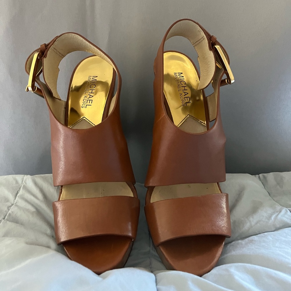 Michael Kors Leather Wedges